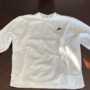 Nike White Crewneck Sweatshirt